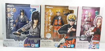 S.H.Figuarts Naruto Sasuke Sakura Shippuden Team Kakashi Set of 3