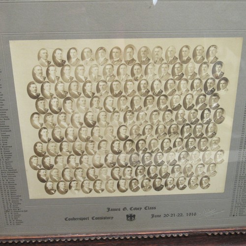 1916 Coudersport Consistory James E. Covey Class Photograph Picture Framed - Picture 2 of 8