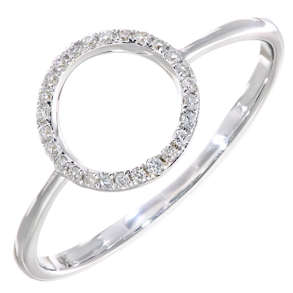9ct White Gold Diamond Circle Dress Ring By Naava - Image 2 of 4