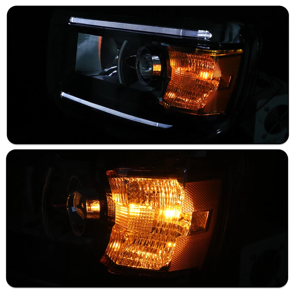 Halogen Headlights For 2015-2022 GMC Canyon Black Conversion Left+Right Pair L+R - Изображение 3 из 4