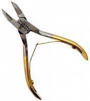 Hawk 4 .25' Golden Handled Stainless Steel Toenail Cutter With Spring Action Hawk 4 .25' Golden Handled Stainless Steel Toenail Cutter With Spring Action