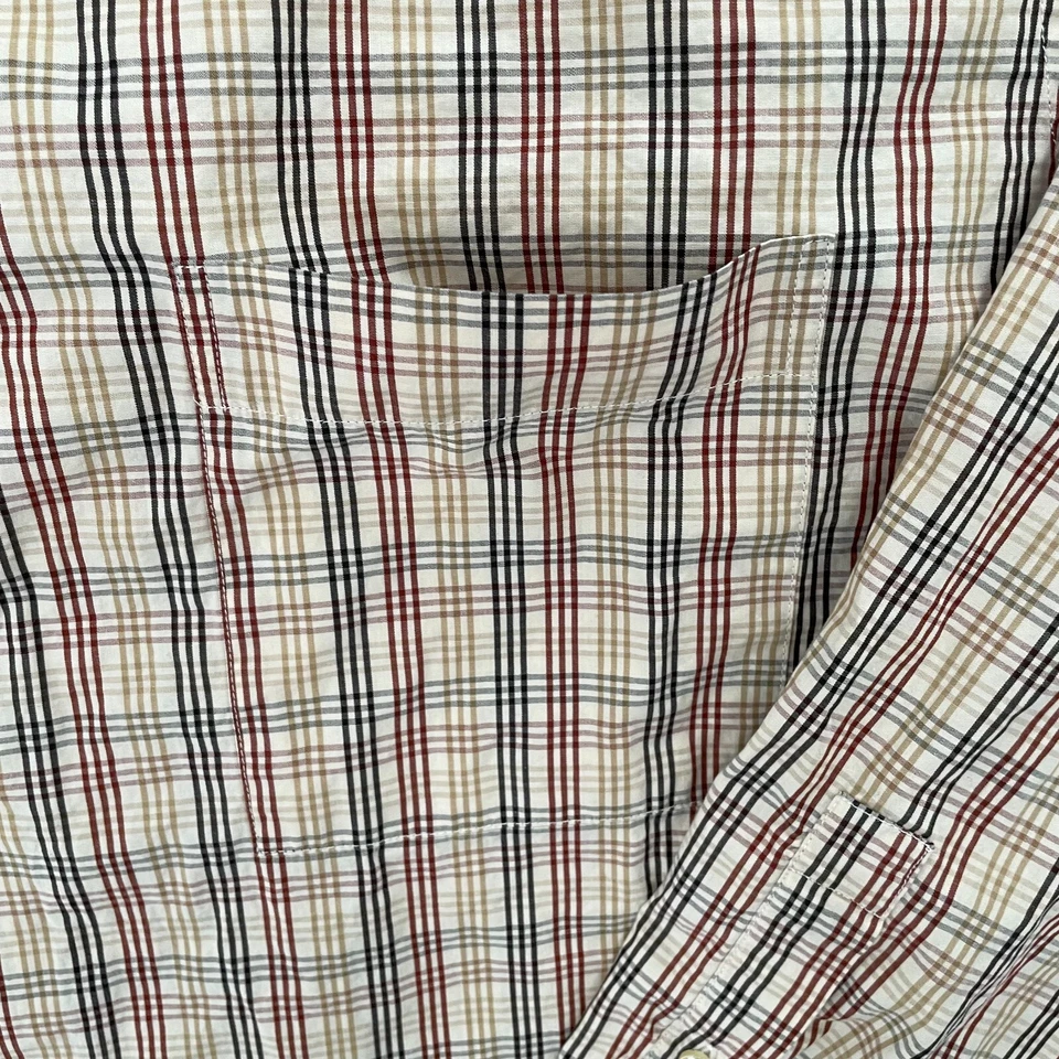 纪梵希衬衫成人 43 多色格子纽扣长袖口袋法国男式 — 第 4/4 张图片