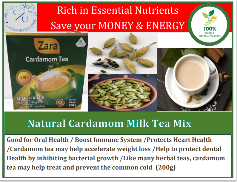 Tea Cardamom Milk Mix 200g Quality Make Zara Unsweetened Srilanka