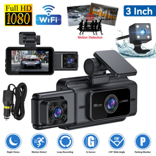 1080P Car Dash Camera Video DVR Recorder Front and Rear Night Vision Dual Cam - Picture 17 of 19