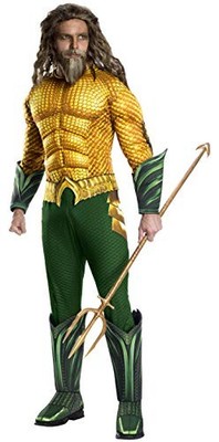 Rubies 3821197 - Aquaman Deluxe - Erwachsene M-L Gold-grün