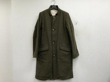 KAPITAL Vintage Melton Marble Coat Wool blend Collared Khaki Size S Used Japan