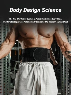 Back Support Brace Lumbar Belt Double Pull Adjustable Waist Protector