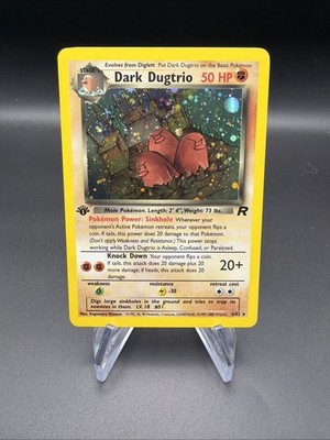 Dark Dugtrio - 1st Edition Holo - 6/82 Team Rocket - Pokémon TCG