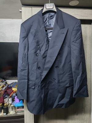 Vintage Hugo Boss Al Capone pure wool double breasted classic navy