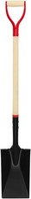 Spade Shovel for Digging, Heavy Duty Spade Shovel with Wooden D-Handle, Square F