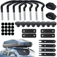 Universal Roof Box U-bolt Clamps Cargo Carrier Roof Rack Bracket Van Mounting