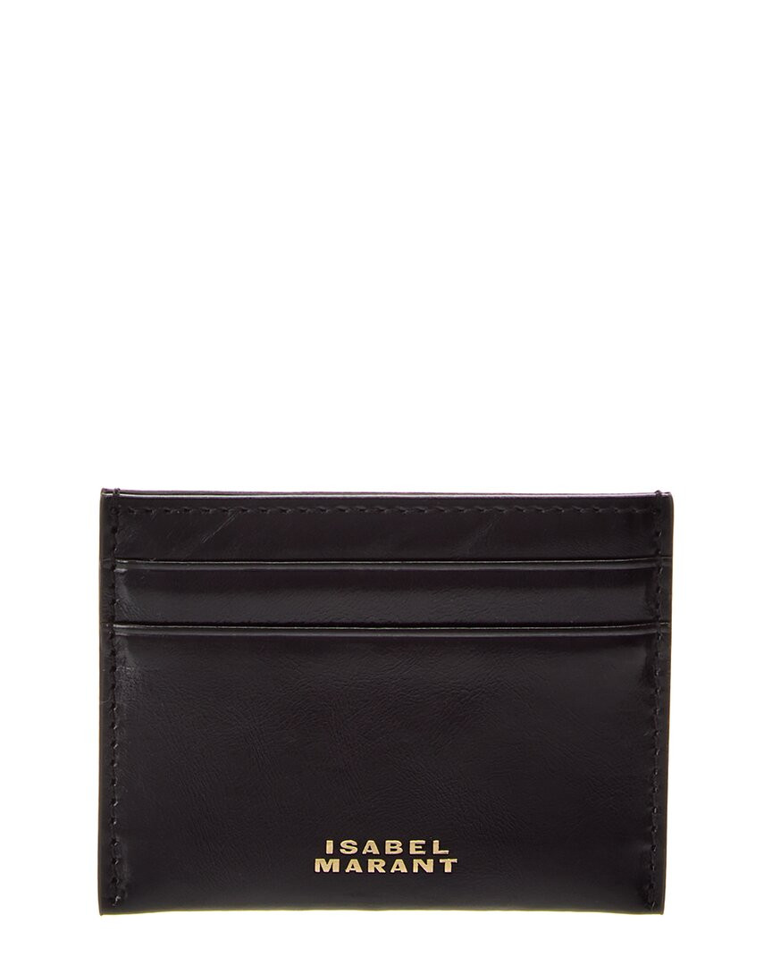 Кожаный футляр для карточек Isabel Marant Chiba Женский черный 33890₽