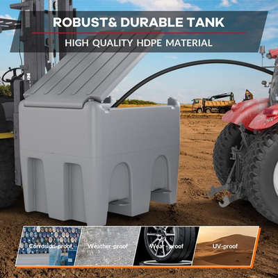 #ad 58 Gallon Portable Gasoline Tank Fuel Tank W 12V Electric Fuel Transfer Pump $533.43