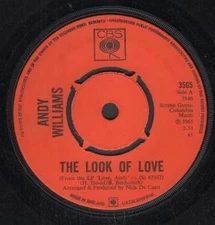 Andy Williams Look of Love 7" vinyl UK Cbs 1968 Four prong label design b/w our