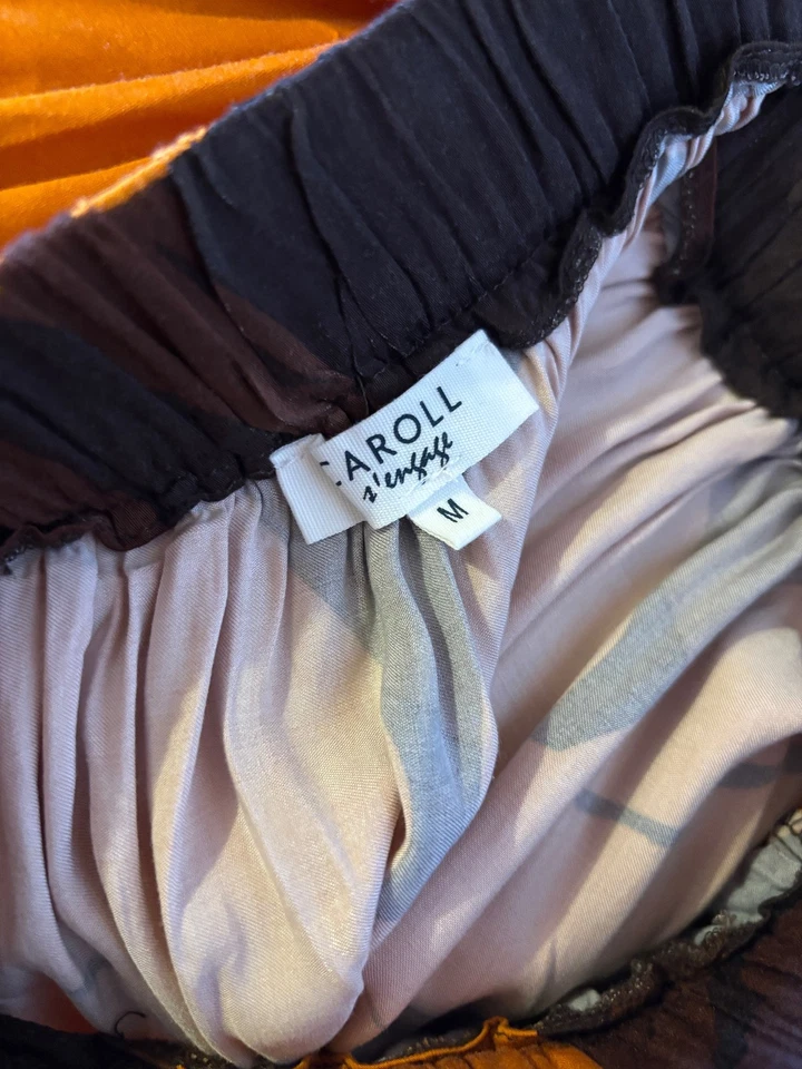 CAROLL jupe longue taille M ou 38 orange marron - Photo 4/4