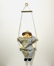 Vintage Clown Marionette Puppet On Swing