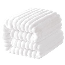Twin Flannel Fleece Blanket, 60 x 80 - Soft 60 80 Inch Pack of 1 White
