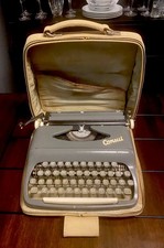 Vintage 1964 Consul 232 Ultra Portable Manual Typewriter Gray W/ Case For Repair thumbnail