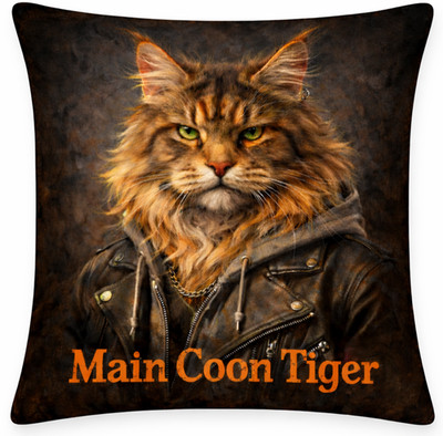 Dekokissen Main Coon Katze 60x60 cm inkl. Innenkissen Design Unikat -Couchkissen
