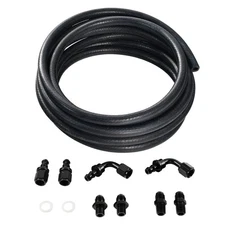 ​For 4L60E 4L65E Black Steel 6AN Braided Automatic Transmission Cooler Line Kit