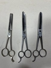 Vintage Solingen Barber Shears Lot 3x Dorko Droesche Curcio Thinning Scissors
