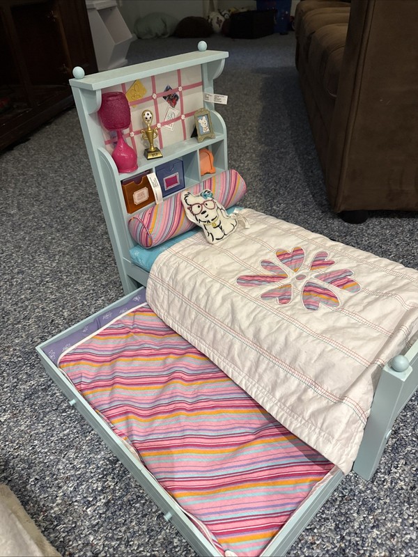 American Girl Bouquet Trundle Bed and Bedding  2014