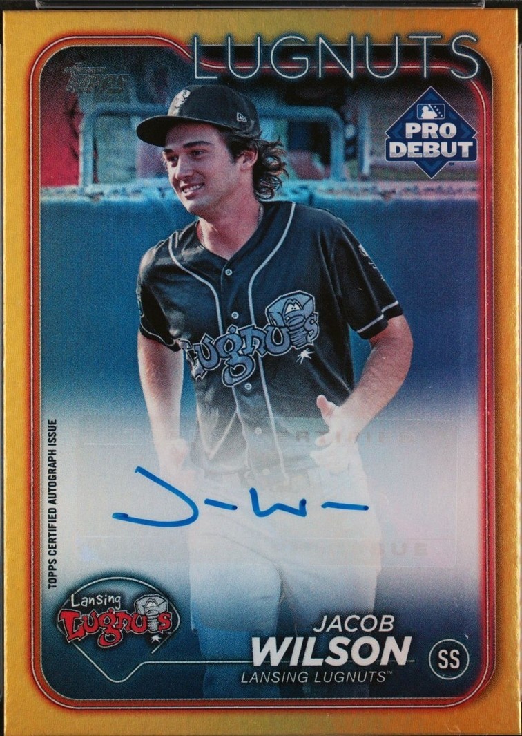 2024 Topps Pro Debut - Jacob Wilson #PD-40 Gold Foil Autographs /50 (AU ...