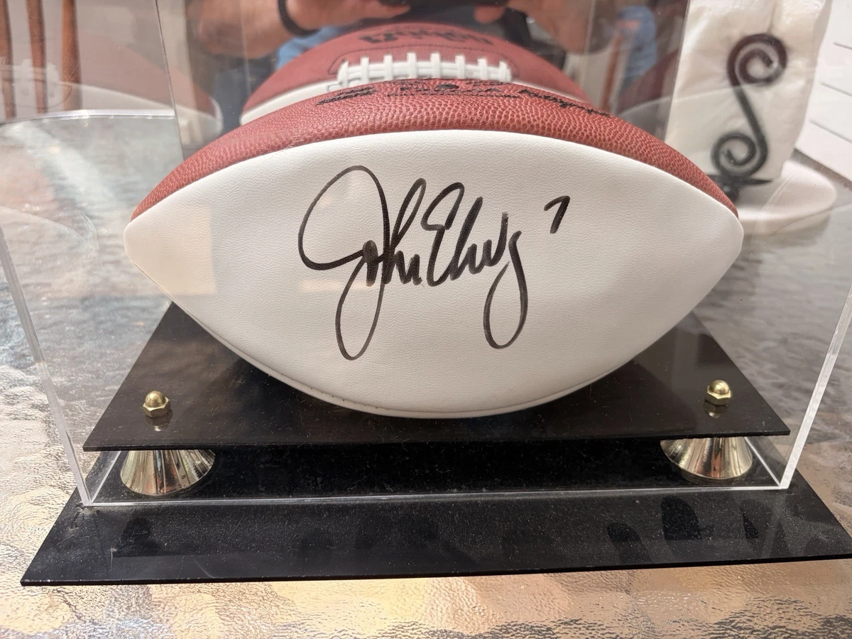 【NFL】JOHN ELWAY 直筆シルバーサインボール専用ケース入りCOA付き John Elway NFL Original Autographed Football Balls for sale | eBay
