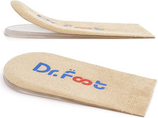 Dr.Foot Adjustable Orthopedic Heel Lift Inserts, Height Increase Insole for Leg