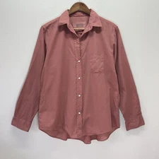 GRAYSON by FRANK & EILEEN  The Hero Button Down Shirt Women Medium Red Cotton