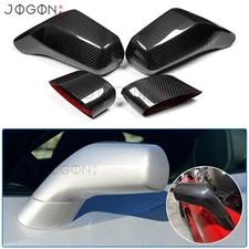 Real Carbon Side Wing Mirror Cover Trim For Corvette C7 Z06 Stingray 2014-2019