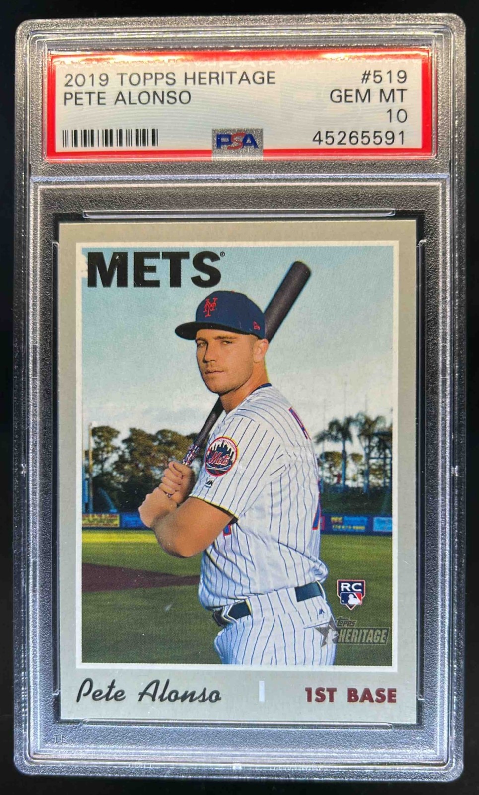 2019 Topps Heritage Pete Alonso RC Rookie #519 Mets PSA 10