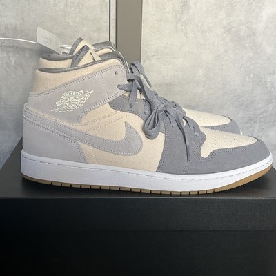   Air Jordan 1 Mid Coconut Milk Particle Grey - EU 46 - US 12 - UK 11 Brandneu