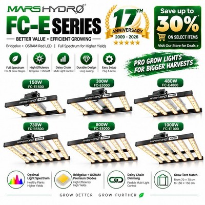 MARS HYDRO Smart FC-E Series LED Grow Light System Bluetooth Wifi Grow Light Kit