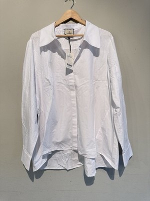 NWT TUCKERNUCK White Oxford Boyfriend Shirt Work Cocktail Women Plus XXXL Office