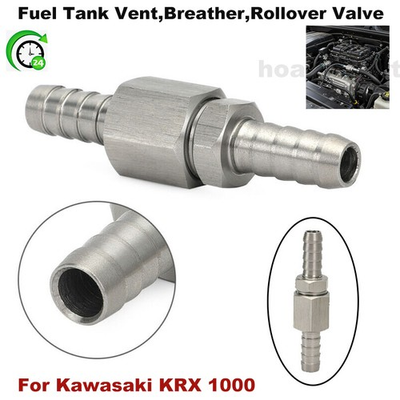 #ad For Kawasaki KRX 1000 Fuel Tank Vent BreatherRollover Valve Stainless Steel $10.99