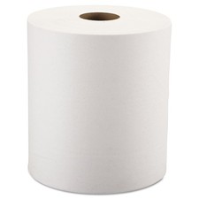 Windsoft Hardwound Roll Towels, 6 Rolls, 1-Ply, 8" x 800 ft, White Designed...