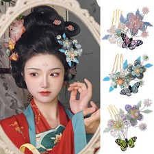 Women Exquisite Butterfly Hairpin Vintage Elegant Chinese Style Hair Stick Gift