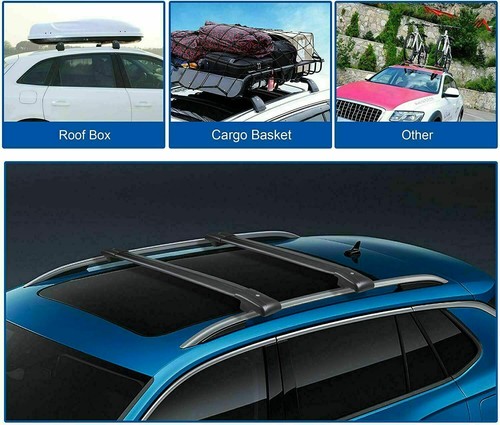 Fits for Holden Equinox 2018-2021 Crossbar Roof Rack Rails Rack Bars Black - Picture 3 of 6