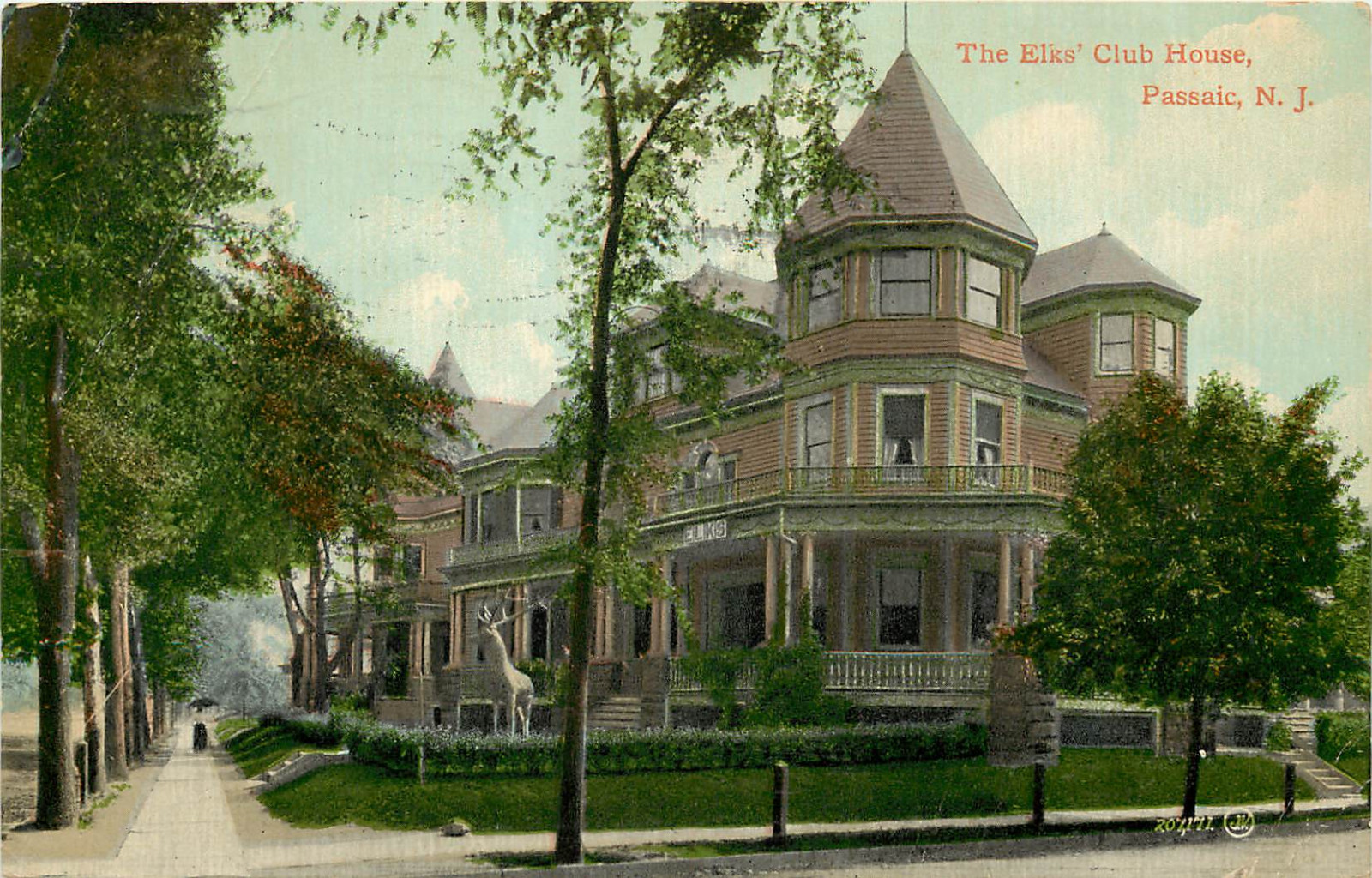 Vintage Postcard The Elk's Club House Passaic NJ eBay