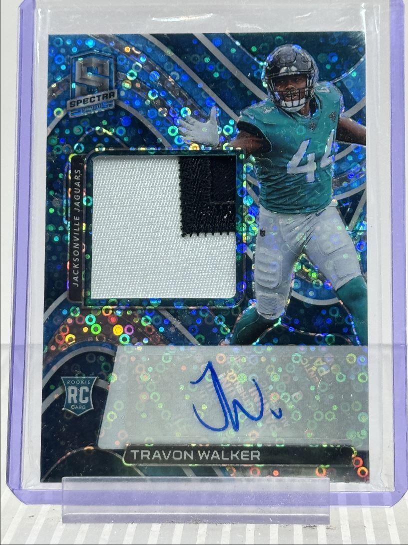 TRAVON WALKER 2022 SPECTRA RPA ROOKIE PATCH NEON BLUE RC AUTO /60 Q1977