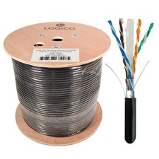 Cat6 Shielded Ethernet Cable 1000FT Outdoor Direct Burial Gel 23AWG Pure Copper