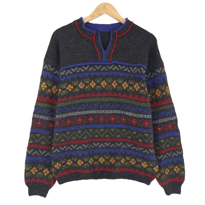 Vintage Nordic Pullover Sweatshirt Norwegen Norweger Wolle Damen