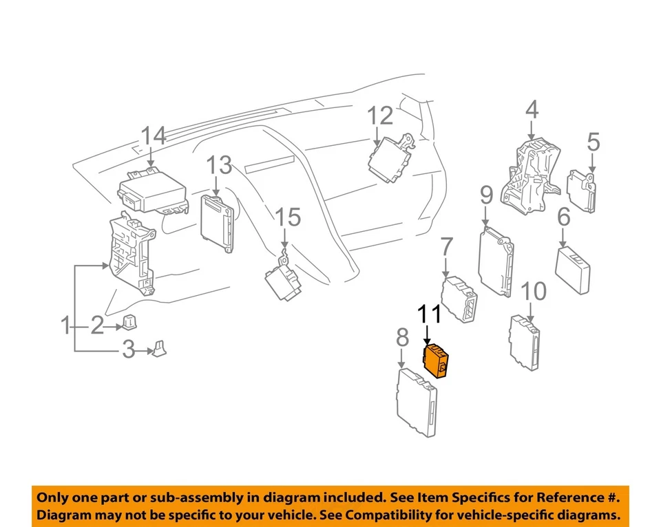 Sistema de monitoramento de pressão de pneus usado (TPMS) mod de controle serve: 2013 Lexus CT200H - Imagem 3 de 4