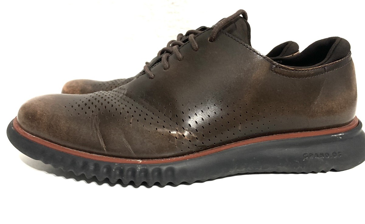 Cole Haan ZEROGRAND Laser Wingtip Men\'s Oxford Dress Shoes Size 9.5 C37086 Brown Men main image 4