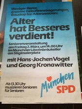 Plakat SPD Bayern Konvolut 1980 er Jahre Original DIN A0 Top!