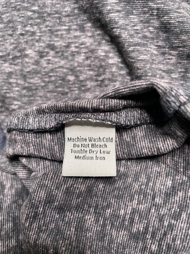 Camisa Hudson & Barrow Henley Manga Larga Medio Botón Talla 2X Azul Gris Foto 4 de 4