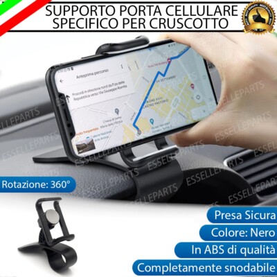 SUPPORTO IN ABS PORTA CELLULARE DA CRUSCOTTO PER LANCIA YPSILON HYBRID