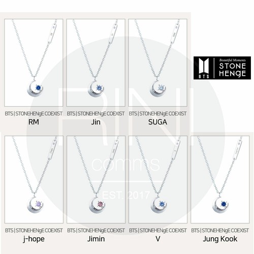 BTS STONE HENgE MOMENT OF LIGHT Necklace COEXIST Ver + Tracking Code - Afbeelding 1 van 15