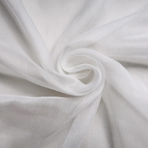 55''Wide Solid Silk Crinkled Chiffon Fabrics Scarf Material Silk Georgette Crepe - Picture 4 of 27